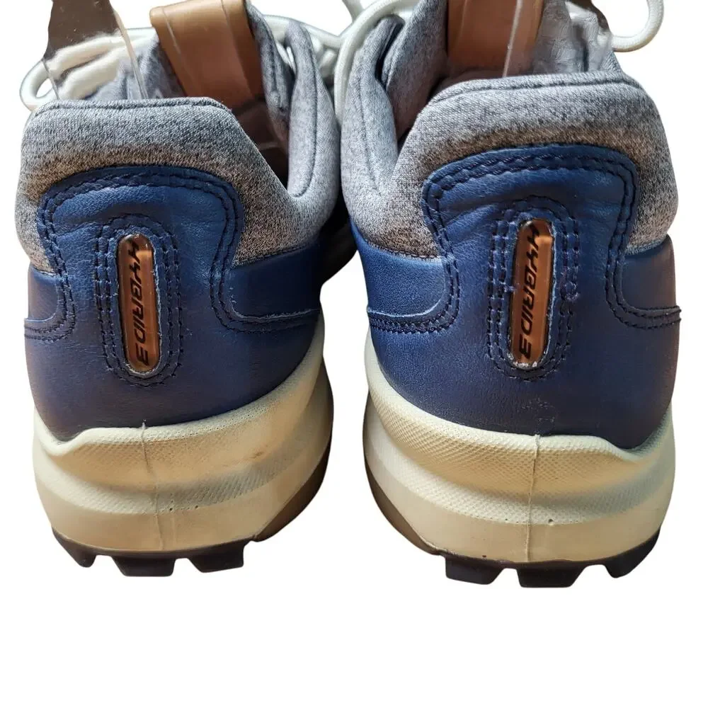 Ecco Biom Gore Tex Blue Leather Lace Up Golf Shoes Women's Size 9 Extra Width